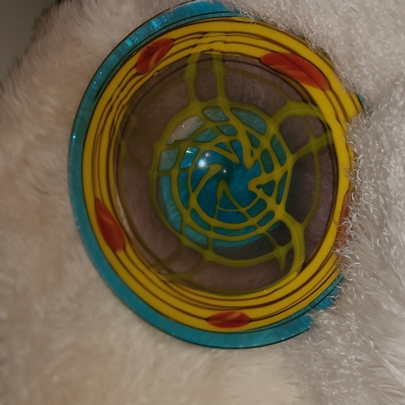 Viz Glass plate, hand blown art glass - Picture 2 of 5